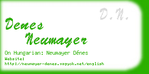 denes neumayer business card